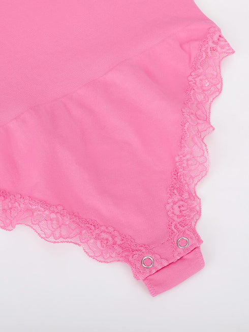 Well-in Vogue Seamless lace Cami Waist Abdomen Shaping Thong Bodysuit
